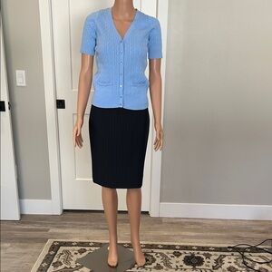 ANTONIO MELANI Navy Pencil Skirt